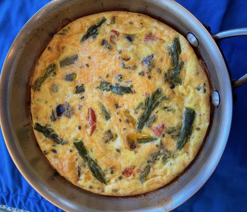A creative way to use extra asparagus is chopping it up to flavor a frittata. JACK CLEMONS PHOTO